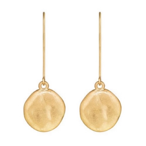 Chloe + Isabel Gold Paillette Drop Earrings - Picture 5 of 8